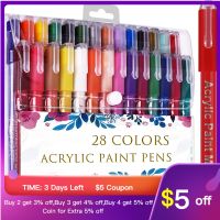 Premium Acrylic Paint Marker 0.7mm Extra Fine Tip and 2.0mm Tip Acrylic Markers Long Lasting Paint Pens Art Markers Set for Rock