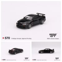 Presale On September Mini Gt 1:64 Nissan Skyline GTR (R34) V-Spec Black Pearl Diecast Model Car
