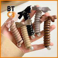 BTC3 2PCS กุทัณฑ์ถัก ที่คาดผมสายโทรศัพท์ พลาสติกทำจากพลาสติก เครื่องมือทำผม เชือกมัดผมหางม้า ของขวัญสำหรับเด็ก ไข่มุกไข่มุก สิ่งประดิษฐ์ถักผม สำหรับผู้หญิง