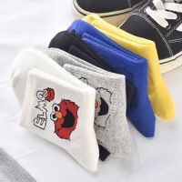 [Malaysia Ready Stock] Women Cute Socks Elmo Comel Stokin Cartoon Medium Sock Stocking Korean Stoking 襪子女袜子女潮