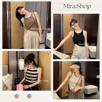 mira เสื้อกล้ามตัดขอบสีๆ เก๋ๆเรียบง่าย ใส่สบาย 7679#