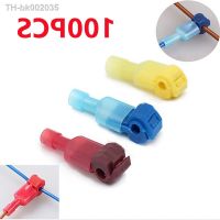 ✷☏☾ 100/50pcs T Tap Wire Connector Quick Electrical Cable Connectors Snap Splice Lock Wire Terminals Crimp Wire Connector Waterproof