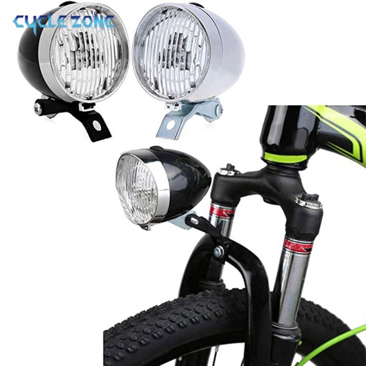 ชุดไฟหน้ารถจักรยานพลาสติก-abs-รูปเปลือกหอยแบบคลาสสิกไฟหน้าจักรยานจักรยานโบราณย้อนยุคที่สดใสจักรยานไฟ-led-ขี่กลางคืนพร้อมขายึด