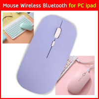 เมาส์ไร้สาย เมาส์ขนาดเล็กพกพาได้ Wireless Mouse 2.4GHz เสียงปุ่มเงียบ ชาร์จเงียบ พกพาสะดวก มีแบตในตัว