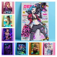 League Of Legends เกมโปสเตอร์ภาพยนตร์ Jinx VI ผิว KDA สาว Arcane LOL Gamer Creative Wall Art Room Decor ผ้าใบพิมพ์โปสเตอร์ใหม่