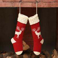 18 Inch Christmas Socks Snowflake Pattern Gift Bag Christmas Decoration Stocking Christmas Candy Bag Family Holiday Decorations Socks Tights