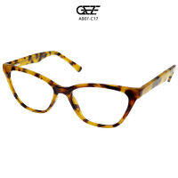 ?แว่นตา GEZE รุ่น A007-C17 สีน้ำตาลเหลืองลาย Vintage โลหะ น้ำหนักเบา ใส่สบาย แว่นตาแฟชั่น (บริการตัดเลนส์สายตา ราคาถูก)