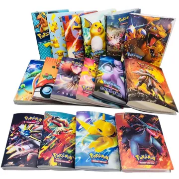 240pcs Album Pokemon Map Grand Format 4pocket Holder Collections Card  Letters Album Book Game Characters Binder Folder Gift