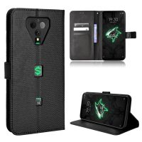 สำหรับ Xiaomi Black Shark 3 Pro เคสซิลิโคนนิ่มขอบ TPU แบบพับสุดหรูกระเป๋าสตางค์ Black Shark Xiaomi 3 Pro เคสหนังแท่นวางโทรศัพท์