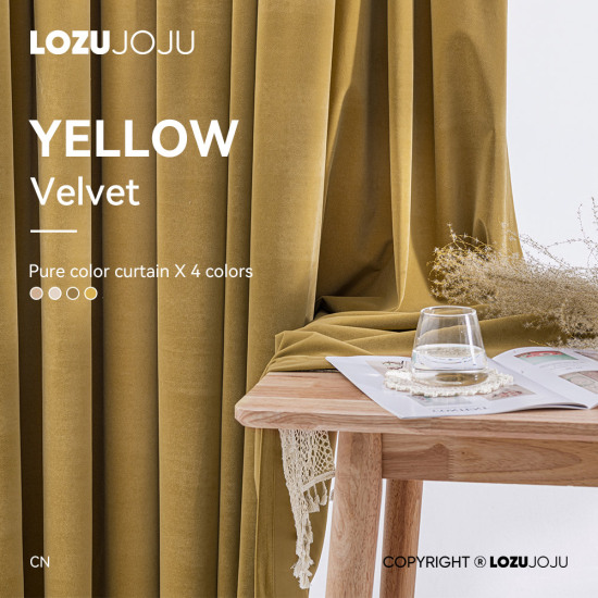 Lozujoju home décor phong ngu phong khach70% loạt màu vàng tươi đơn giản - ảnh sản phẩm 1