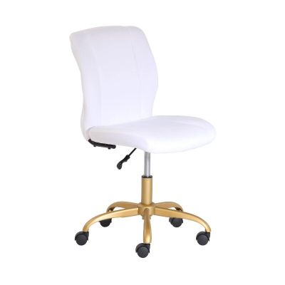 เก้าอี้สำนักงานกำมะหยี่ขนยาวเก้าอี้สำนักงานสีขาว Cinnamonroll เก้าอี้เล่นเกม Fauteuil Rose