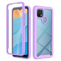 ✢ Shockproof Acrylic Mobile Phone Case for OPPO A15 A 15 OPPOA15 A16 A52 A72 Realme C21Y C25Y C 21Y 25Y Back Cover Funda Coque