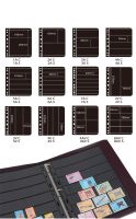♗ Vario postage stamp collecting page philatly protective sheets bag black stamp stock page plastic for ring binder