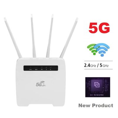 5G CPE Wireless Router 2.2Gbps,Dual Band 2.4G+5GHz Indoor & Outdoor, 8 External+internal Antenna High-Performance