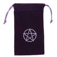 【HOT SALE】Velvet Pentagram Tarot Storage Bag Board Game Card Embroidery Drawstring Package