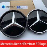 (ฟุต) สำหรับ Mercedes Benz GLKML Glml New Class C New Class E Class A 3D กระจกคริสตัลโลโก้รถ Solid โลโก้รถ CLS R Class V Emblem Hood Badge ด้านหน้า Grille โลโก้