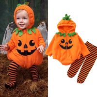 Newborn Infant Baby Girls Boys Halloween Clothes Sets Long Sleeve Fleece Zipper Hooded Romper Jacket Autumn Baby Girl Outfit