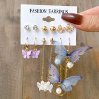 ✆卐  Korean Fashion Drop Earrings Set Resin Star Round Hoop Earring Brincos Jewelry