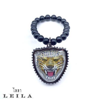 Leila Amulets พญาเสือโคร่ง ห่วงห้อย (พร้อมกำไลหินฟรีตามรูป)