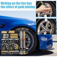 【CC】 Car Plating Inscription Tire Graffiti Personalized Gold Paint