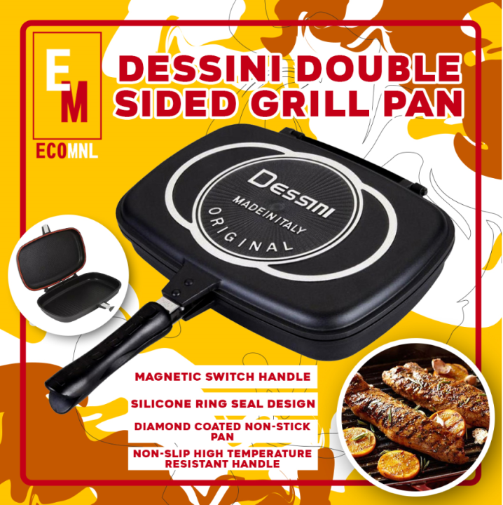 Double Grill Frying Pan, Double Sided Pan, Baking Tray, Wok Pan