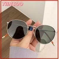 TIINSOO การ UV400 กรอบโลหะ แว่นตา ตกปลา เฉดสี แว่นตากันแดดทรงกลม แว่นกันแดดผู้ชายผู้หญิง แว่นตาผู้หญิง