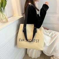 Fashionable All-Match Canvas Bag Female Large-Capacity Niche Fashion Shoulder Texture Student Class Commuter 【AUG】