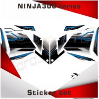 Blue For Ninja300 13-17 Ninja 300 EX300 Sticker Fairing Kit Applique High Quality Whole Vehicle 4 Colors