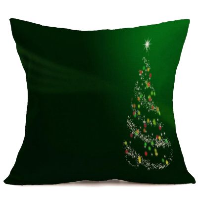 Vintage Christmas Cartoon Sofa Bed Home Decoration Festival Pillowcase Cushion Cover (Christmas lights)