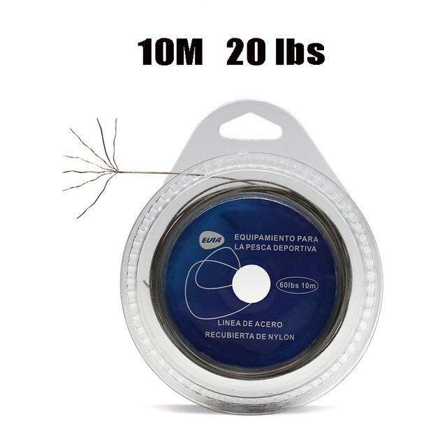 ftk-10ม-7เส้น10lb-200ปอนด์เอ็นตกปลาเคลือบไวนิลสายลีดเดอร์สายตัวนำสแตนเลสติดตามไนล่อนความแข็งแรงสูง