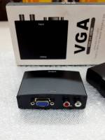 VGA +R/L AUDIO TO  HDMI Converter มีอะดับเตอร์เพิ่มไฟ ทำให้สัญญานดี ภาพคมชัด แข็งแรงทนทาน