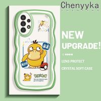 Chenyyka เคสปลอกสำหรับ Samsung กาแลคซี A13 A13 5G A04s การ์ตูนน่ารักโปเกมอนเป็ดดีไซน์ใหม่คลื่นขอบซิลิโคนนิ่มเคสโทรศัพท์แบบใสเลนส์กล้องถ่ายรูปเคสโปร่งใสป้องกันการกระแทก