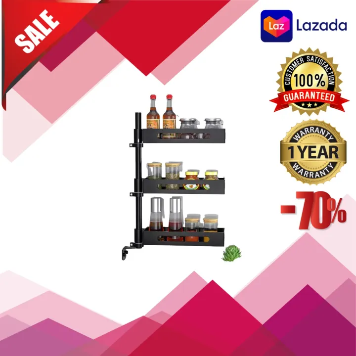 3 Layer Stainless Steel Kitchen Spice Condiments Rack Lazada PH