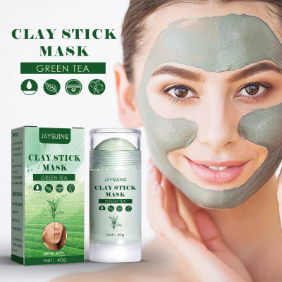 Jaysuing Green Tea Mask Solid Face Mask Deep Moisturizing Shrink Pores Remove Blackhead Acne Face Clean Smear Mask Oil Control Whitening Mud Mask Face Skin Care For Women Men