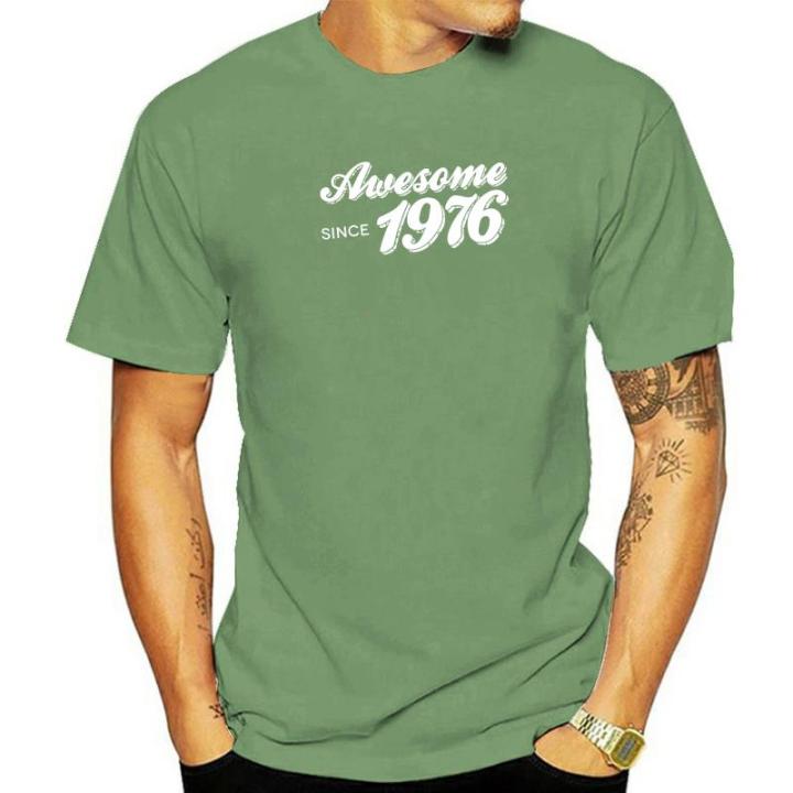 awesome-since-1976-shirt-40th-birthday-gift-cotton-tops-shirt-harajuku-camisas-3d-printed-oversized-hip-hop-t-shirt
