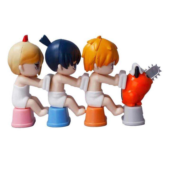 4-pieces-anime-chainsaw-figure-pochita-power-electric-times-kawaii-q-version-figural-toys-car-decoration-pvc-model-doll-gift-reasonable