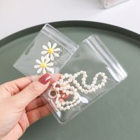 Anti oxidation jewelry box earrings earrings necklace hand jewelry box portable earrings ring storage bag transparent