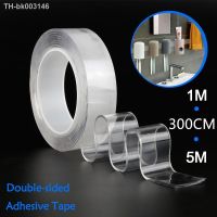 ☏△❁ 3m Double Sided Nano Tape Washable Fixed Carpet Socket Adhesive Transparent Tapes gekko tape Glue Gadget Acrylic Universal