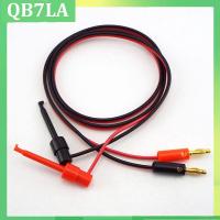 1 Pair 1M 4mm Banana Plug to Electric Hook Clip Test Lead Cable Gold Plated For Multimeter Wire Connector QB7LA
