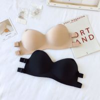 Strapless Invisible Bra Sexy Backless Push Up for Women Lingerie Seamless Brassiere No Sewing Bra Black Strapless Bras