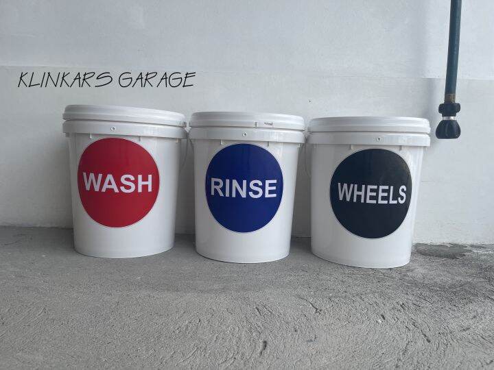 Carwash Buckets Set ( Wash, Rinse, Wheels) Lazada PH