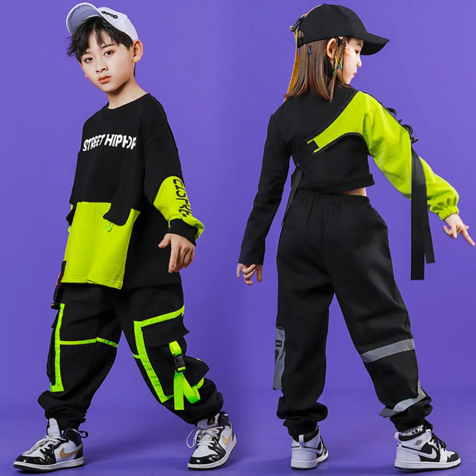 Hip Hop Dance Clothing Kids | Kids Jazz Hip Hop Dance Clothes - New Jazz  Performance - Aliexpress