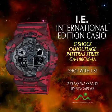 G shock camouflage on sale red