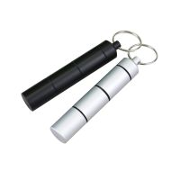 【YF】 1PC Portable Aluminum Survival Waterproof Pill Box Container Medicine Storage Case First-Aid Bottle With Key Ring Travel Kits