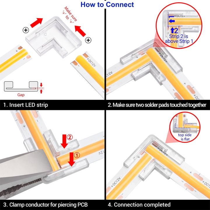 l-shape-cob-led-strip-connectors-for-5mm-8mm-10mm-2pin-3pin-4pin-ip20-90-degree-corner-free-soldering-quick-easy-connecting-kit-watering-systems-garde