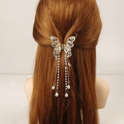 【CC】卍ﺴ  Korean Tassel hair clip crystal claw crab girls Hairpin Hair Accessories