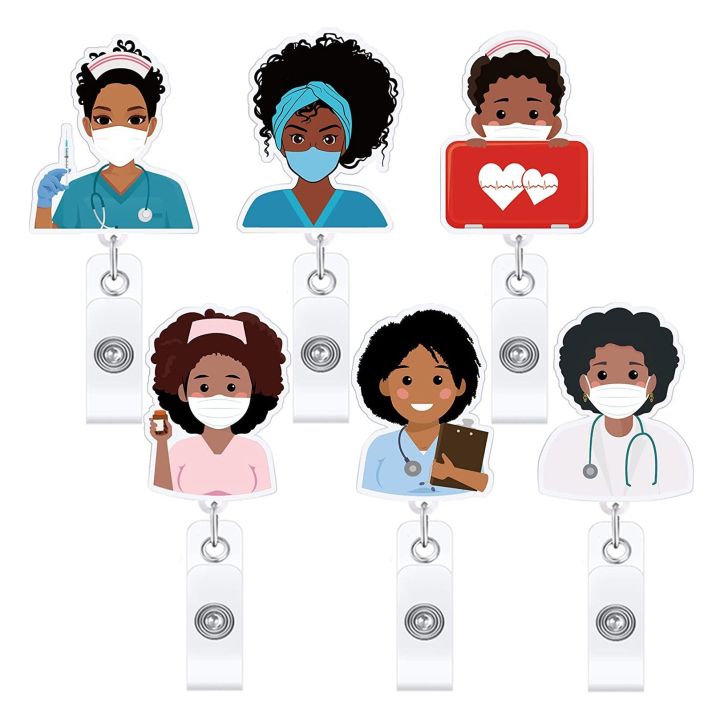 doctor-nurse-students-doctor-card-holder-crocodile-clip-pull-button-badge-clip-acrylic-printing