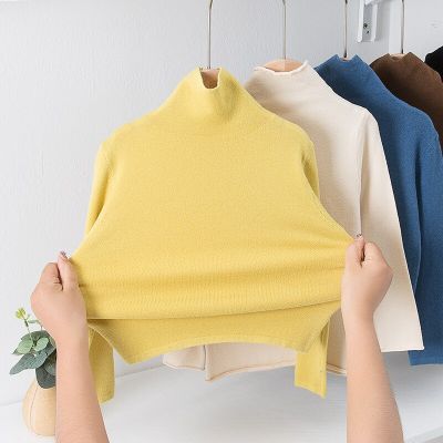Sweater for Girls Knitted Childrens Autumn Kids Clothes Top Turtleneck Fall Fashion Clothing for Teenager Boy Bonpoint 4-16Y