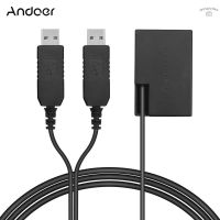 Andoer อะแดปเตอร์ Dual USB Power DC Coupler แบบเปลี่ยน DR-E17 สำหรับ กล้อง Canon 77D 200D 750D 760D 800D