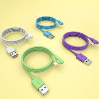 Original 90 degree elbow Muticolor Charger Cable Andirid Micro USB,1M 2M Quick Charging USB,for Android